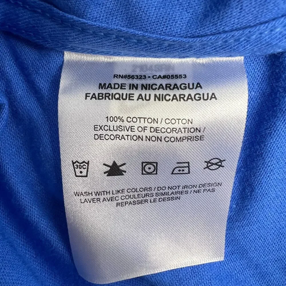 NWT Nike Mens T-Shirt Graphic Circle Sportswear Logo Nike Tee Blue/White Sz XXL